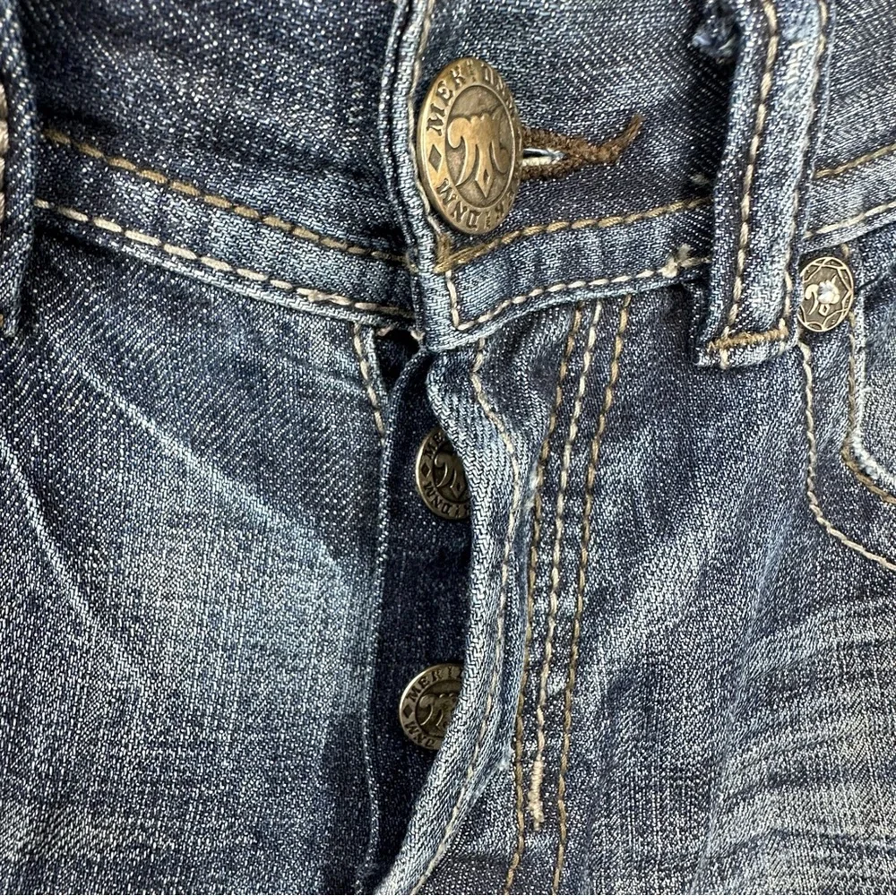 MEK Y2K Men’s size 31 x 29.5” Washington Slim Straight Distressed Jeans